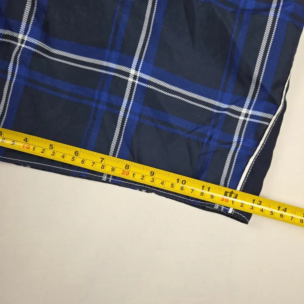 Ocean Pacific OP Mens Swim‎ Trunks Board Shorts Blue White Plaid Size L